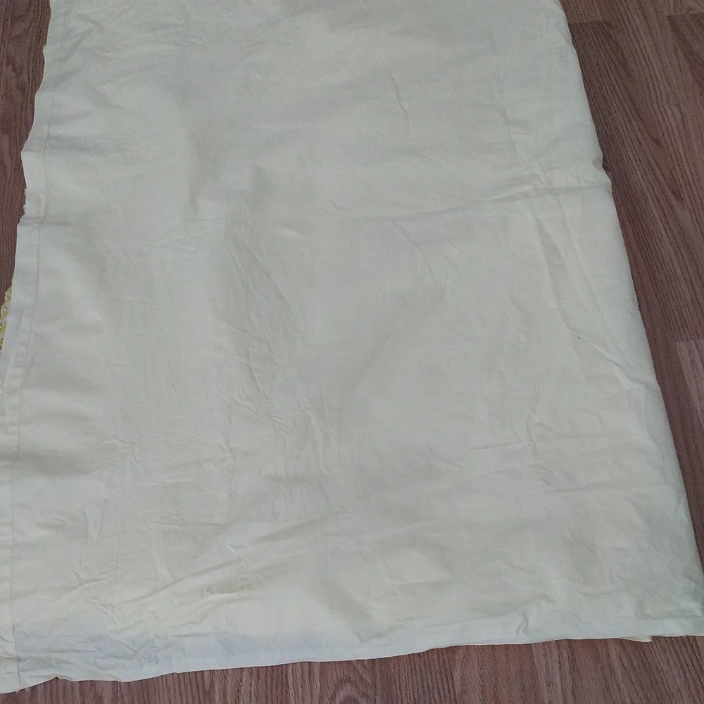 Penney's Percale Double Flat Sheet Yellow 81